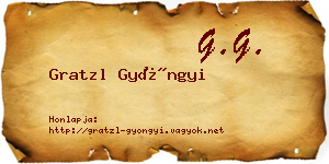 Gratzl Gyöngyi névjegykártya